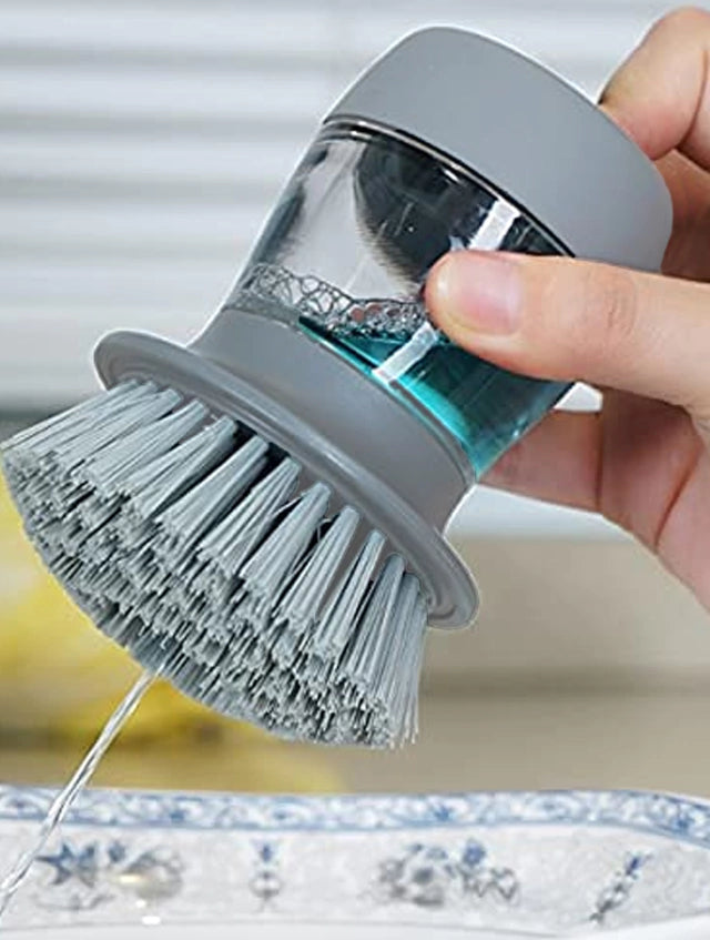 Cepillo Limpiador Con Dispenser de jabon